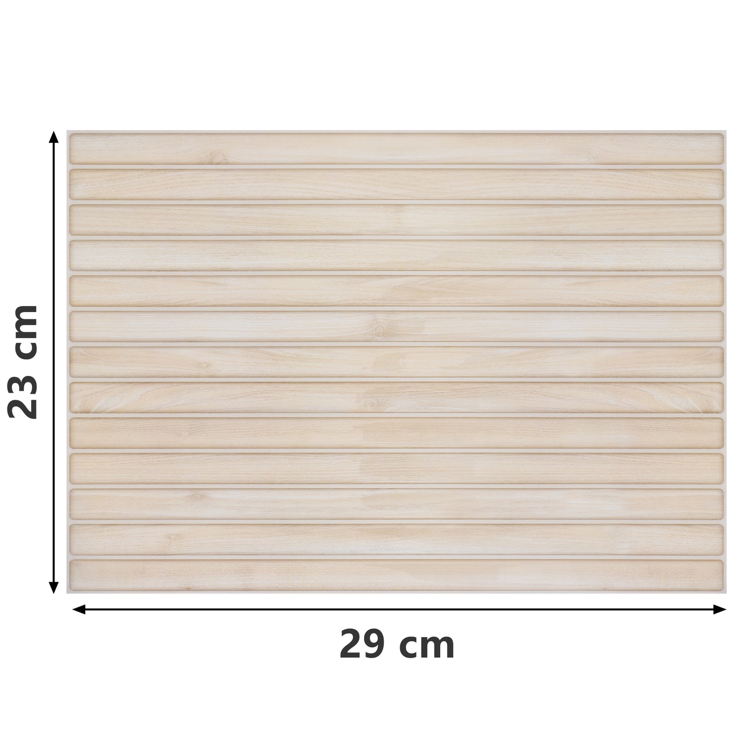 10 zelfklevende tegels - 29*23cm - Licht eiken