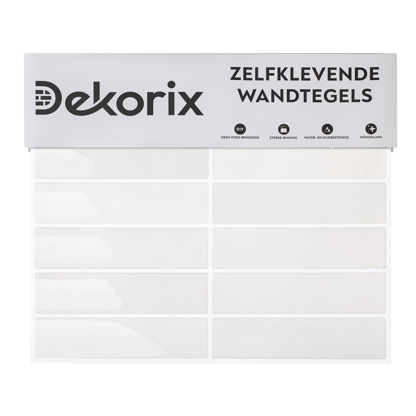 10 zelfklevende tegels - 29*22.9cm - Licht grijs