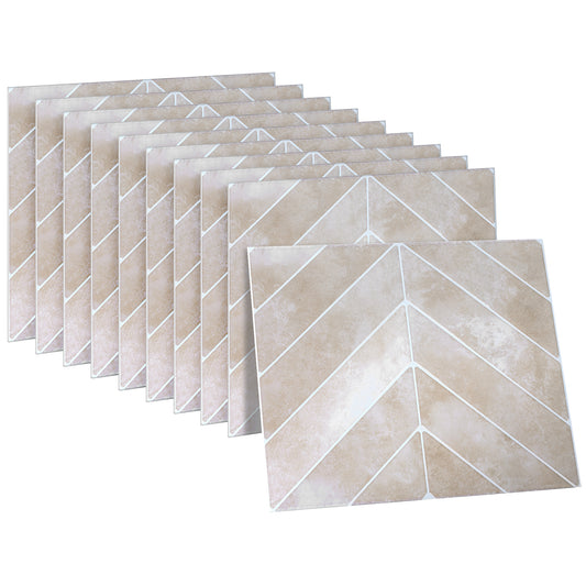 10 zelfklevende tegels - 29*23cm - Beige