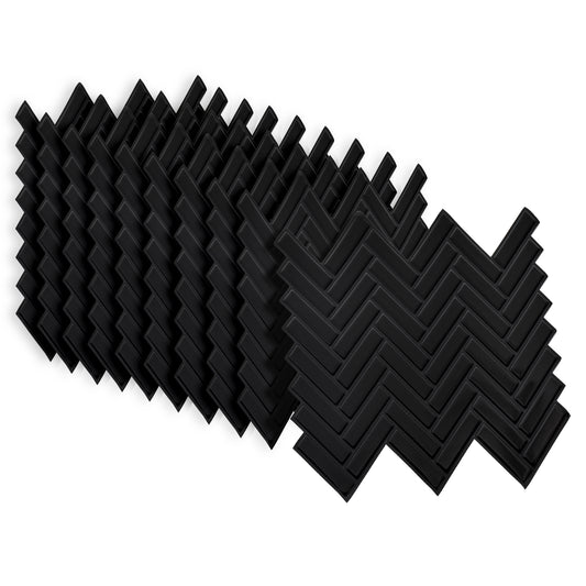 10 zelfklevende tegels - 30.5*30.5cm - Zwart