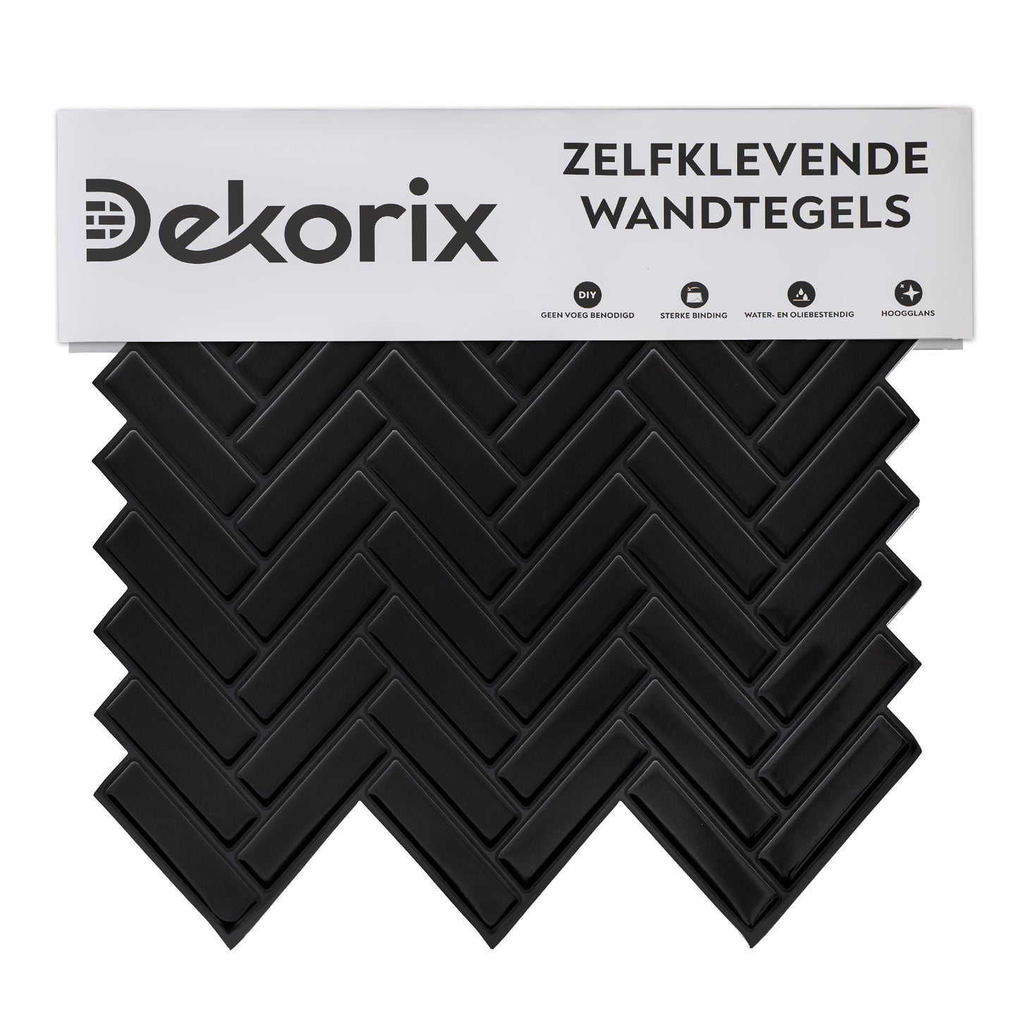 10 zelfklevende tegels - 30.5*30.5cm - Zwart