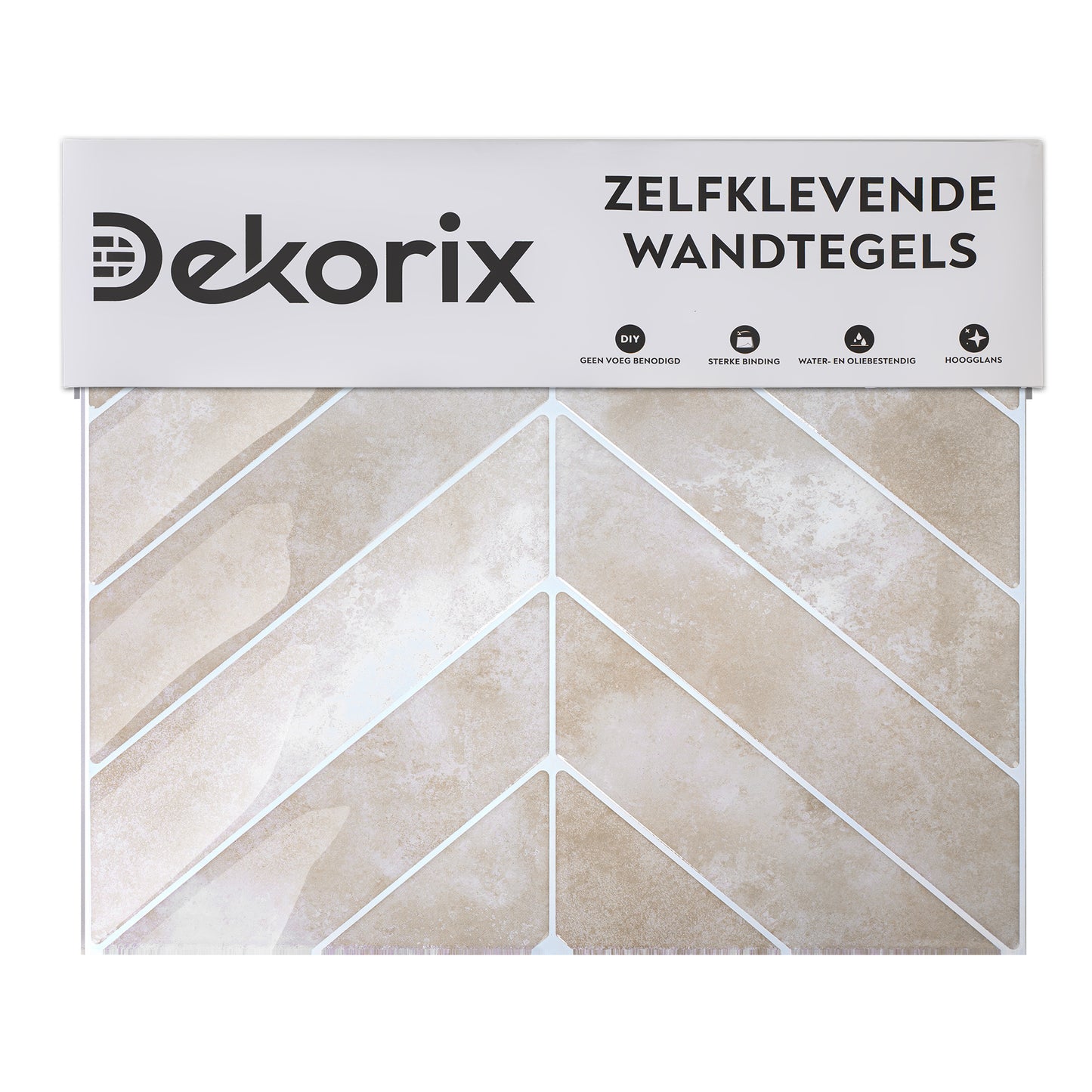 10 zelfklevende tegels - 29*23cm - Beige