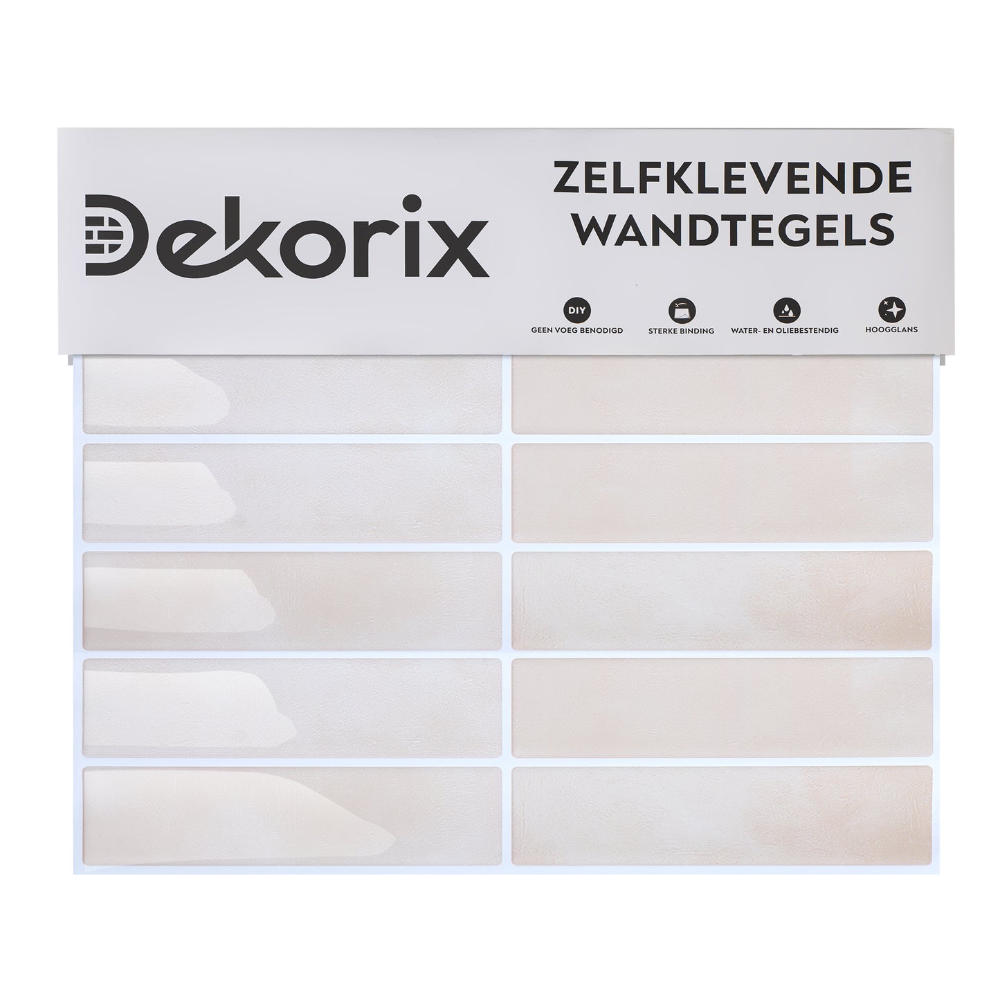 10 zelfklevende tegels - 29*22.9cm - Licht beige