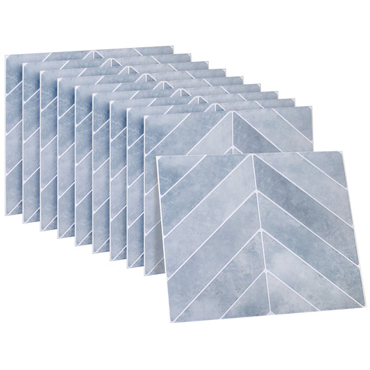 10 zelfklevende tegels - 29*23cm - Blauw