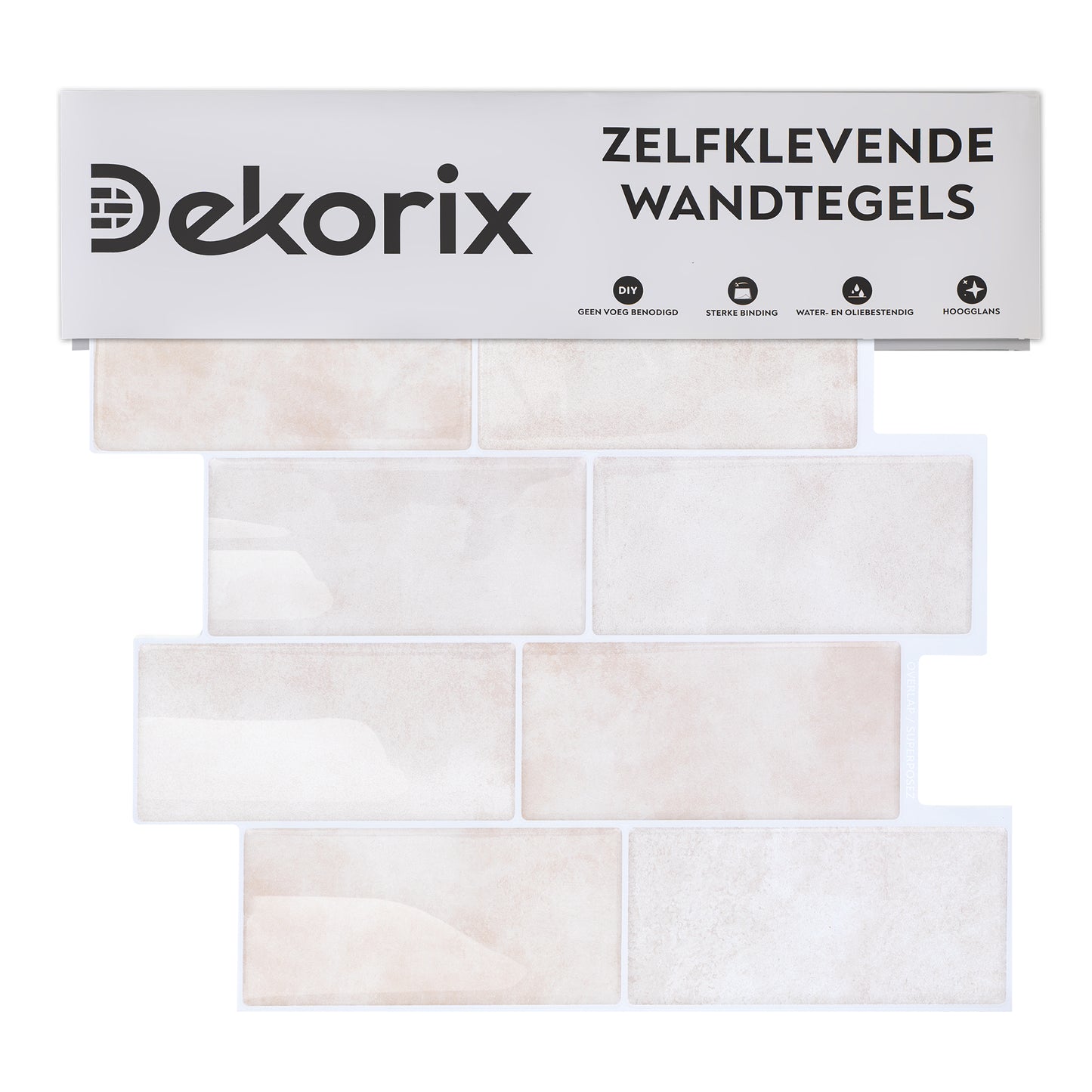 10 zelfklevende tegels - 29.4*21.4cm - Licht beige