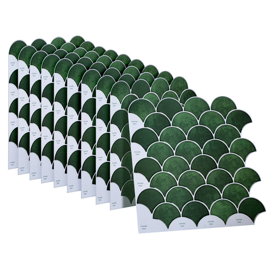 10 zelfklevende tegels - 25.5*25.5cm - Groen