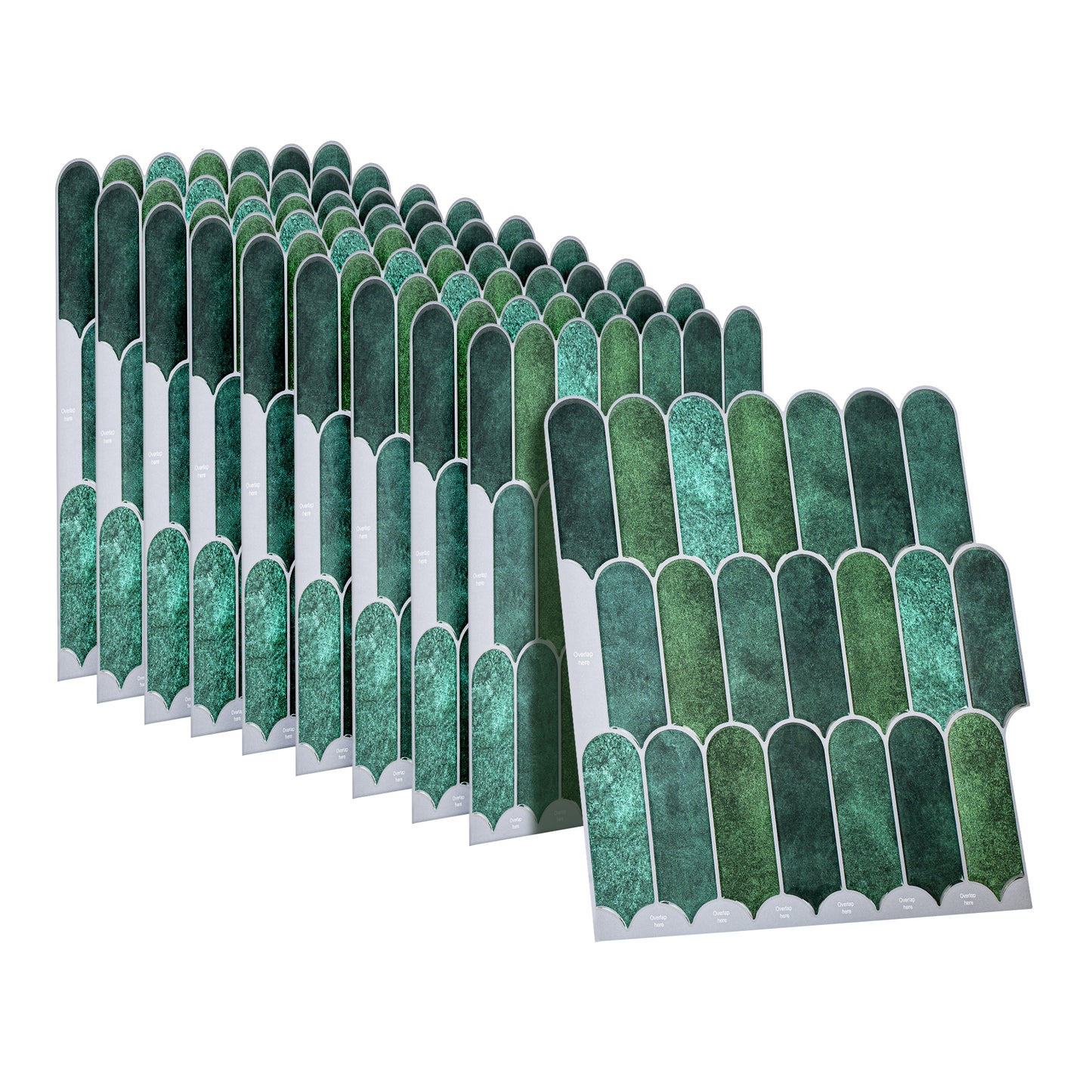 10 zelfklevende tegels - 25.3*25.3cm - Groen