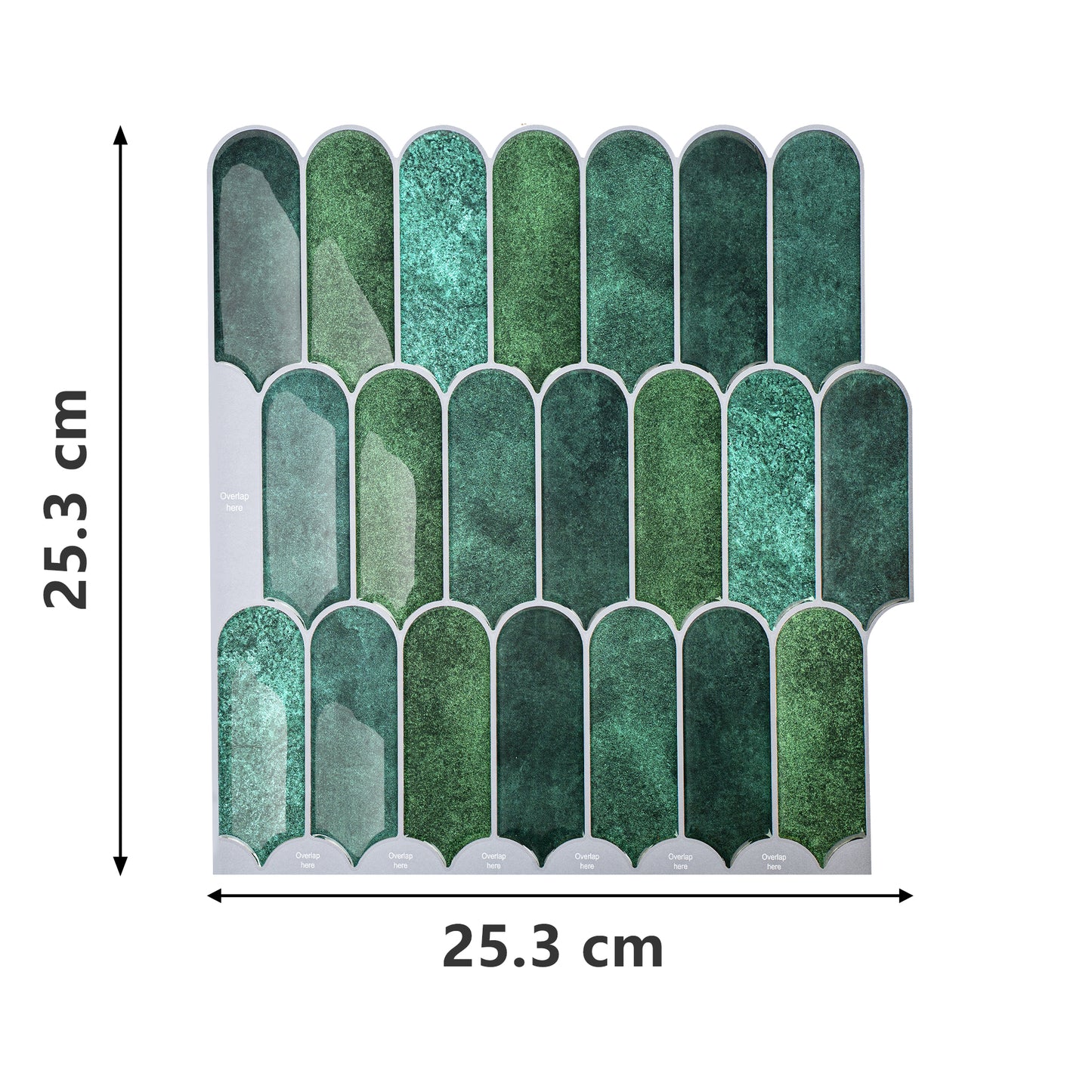 10 zelfklevende tegels - 25.3*25.3cm - Groen
