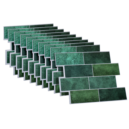 10 zelfklevende tegels - 29.4*21.4cm - Groen