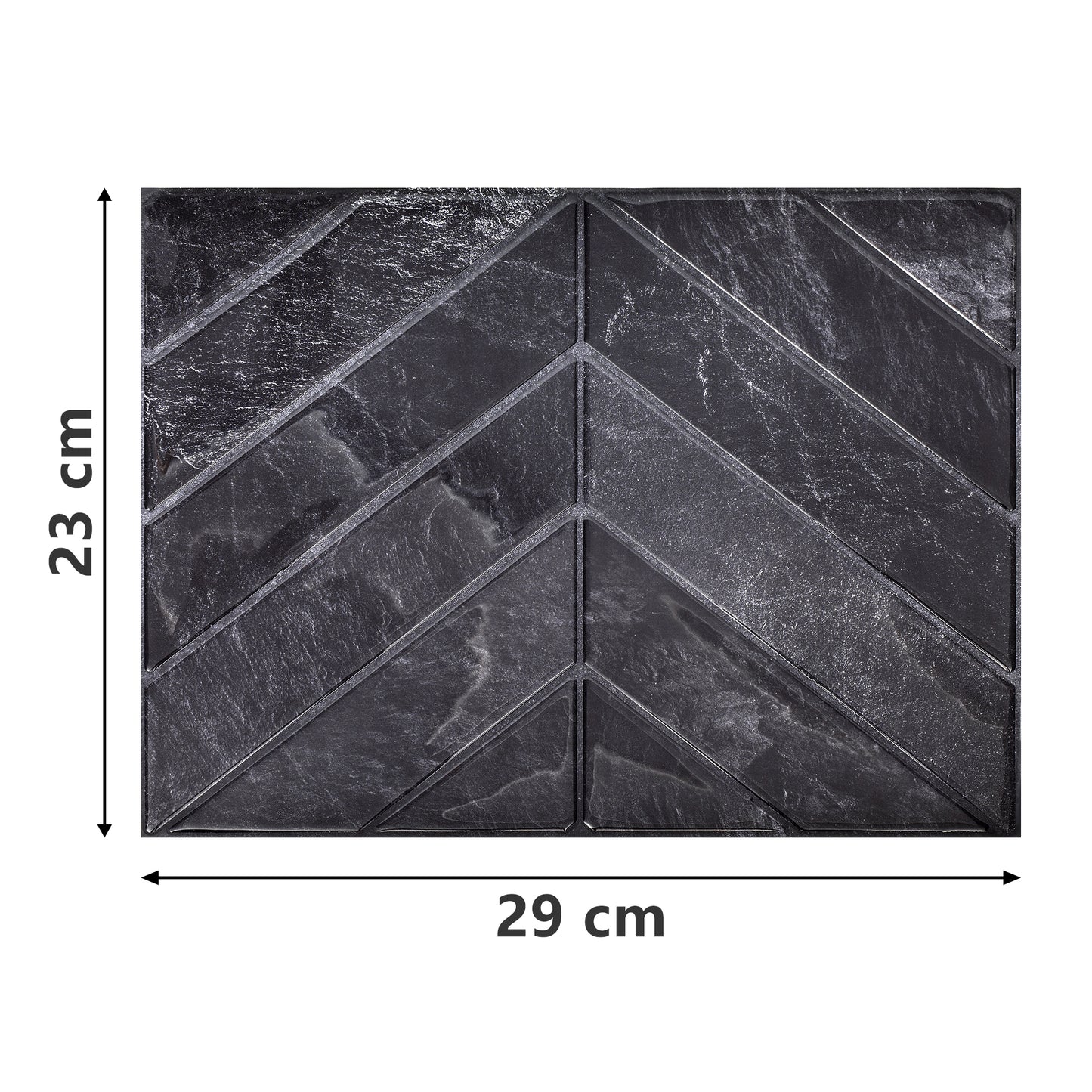 10 zelfklevende tegels - 29*23cm - Zwart
