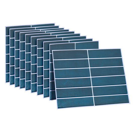 10 zelfklevende tegels - 29*22.9cm - Blauw