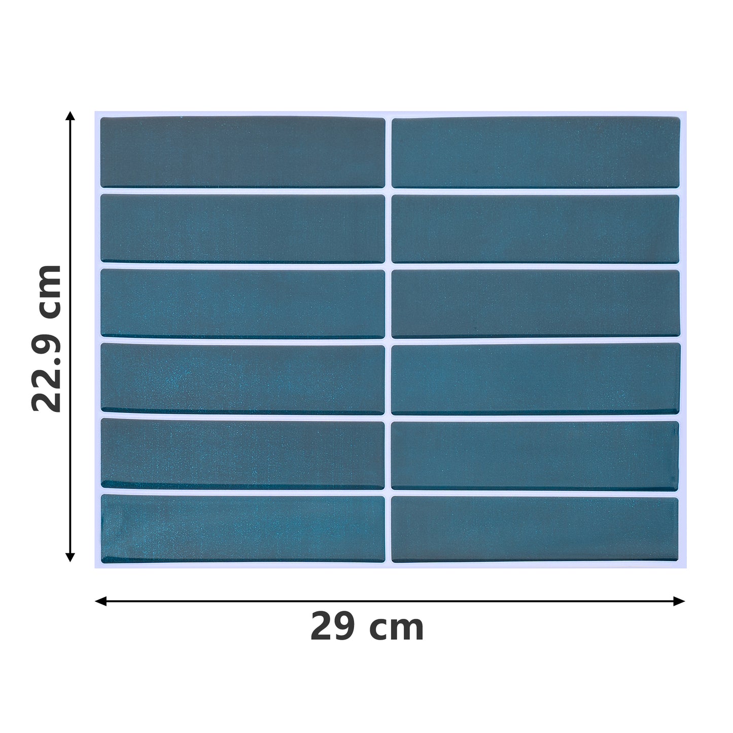 10 zelfklevende tegels - 29*22.9cm - Blauw