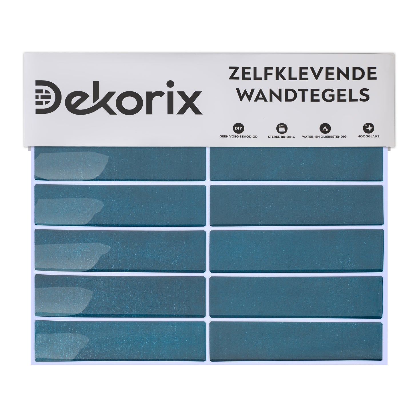 10 zelfklevende tegels - 29*22.9cm - Blauw