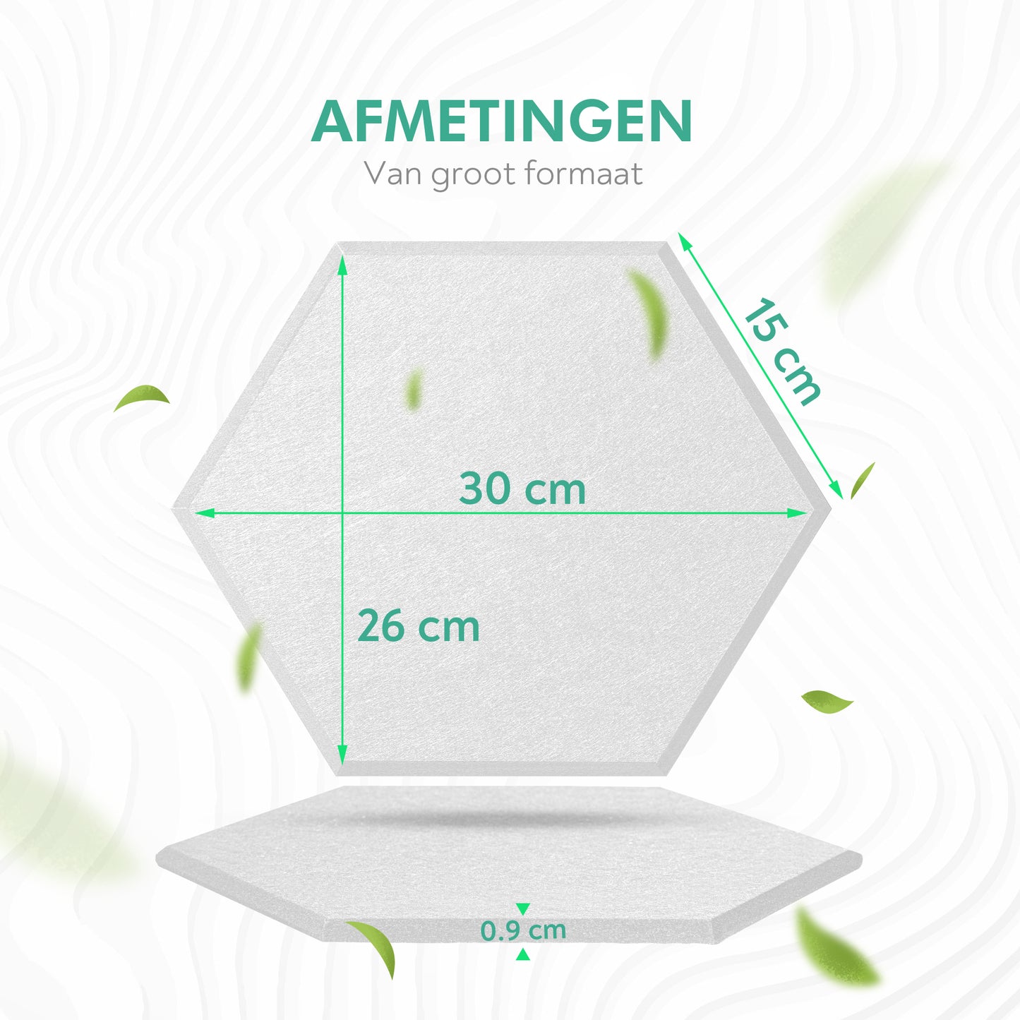 20 akoestische zelfklevende panelen - Wit