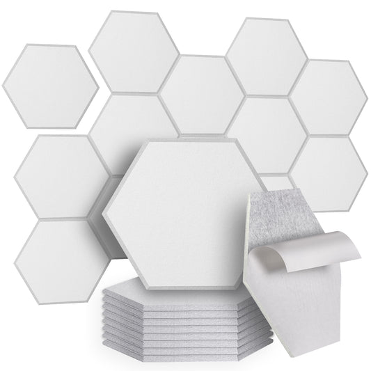 20 akoestische zelfklevende panelen - Wit