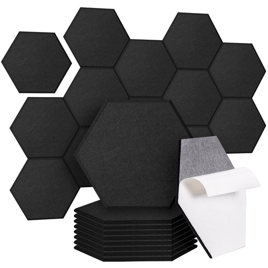 20 akoestische zelfklevende panelen - Zwart