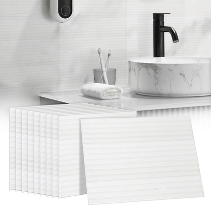 10 zelfklevende tegels - 29*23cm - Off white