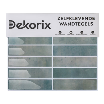 10 zelfklevende tegels - 29*22.9cm - Groen/blauw