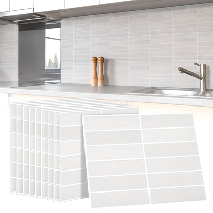 10 zelfklevende tegels - 29*22.9cm - Licht grijs