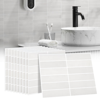 10 zelfklevende tegels - 29*22.9cm - Licht grijs