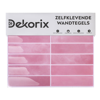 10 zelfklevende tegels - 29*22.9cm - Roze