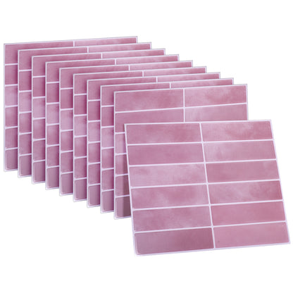 10 zelfklevende tegels - 29*22.9cm - Roze