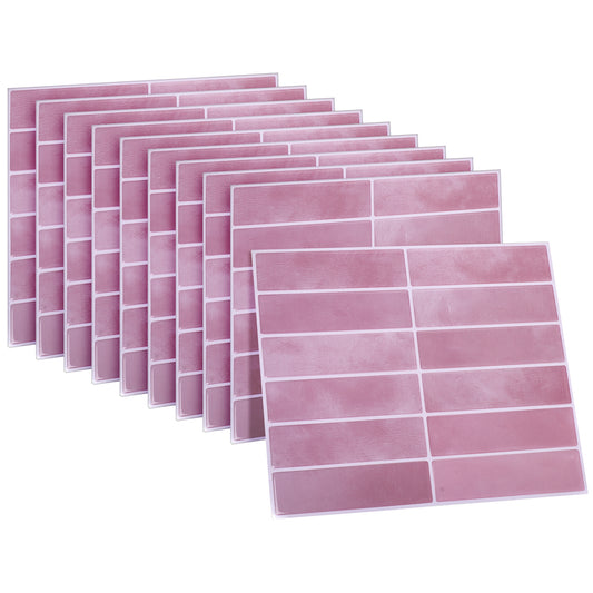 10 zelfklevende tegels - 29*22.9cm - Roze