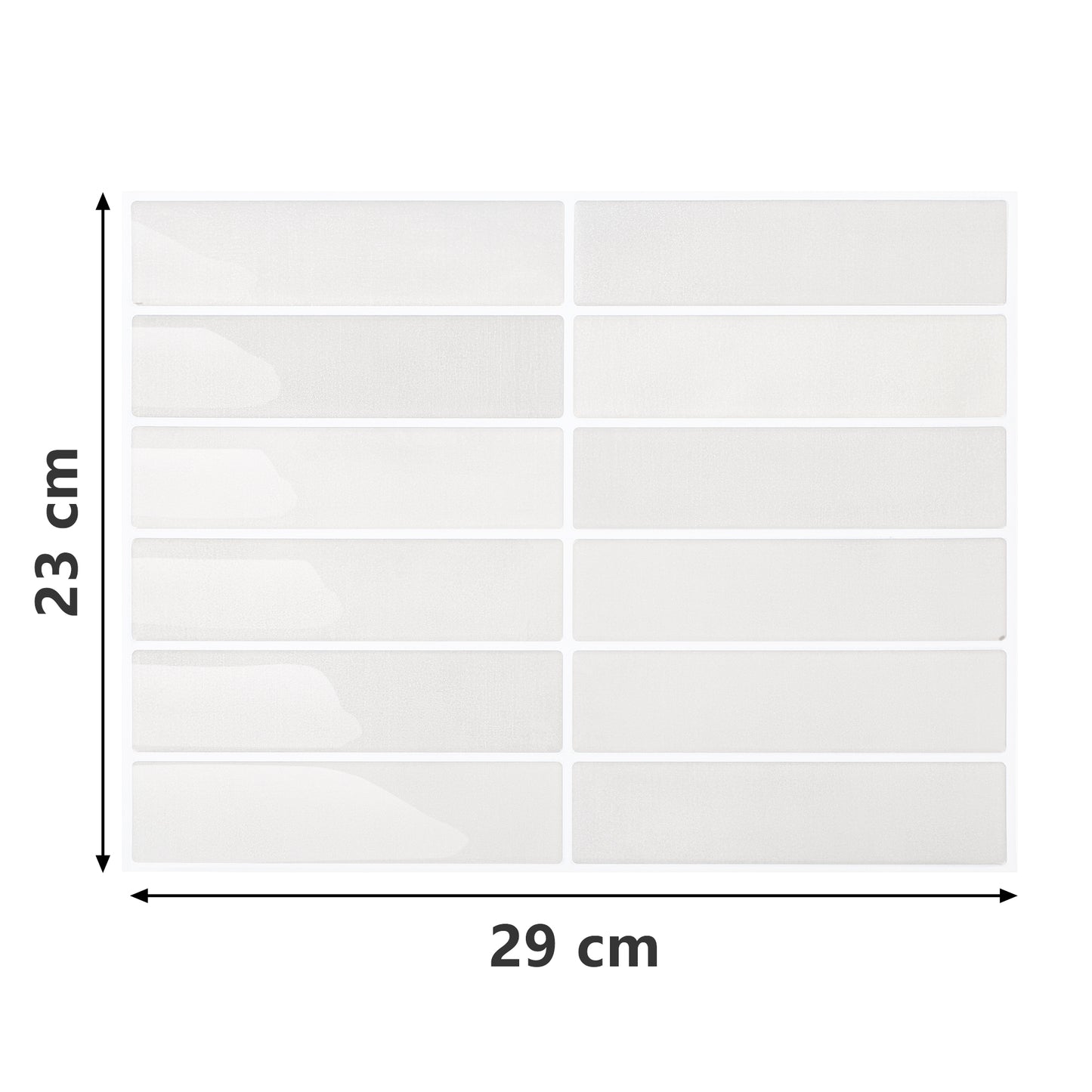 10 zelfklevende tegels - 29*22.9cm - Licht grijs