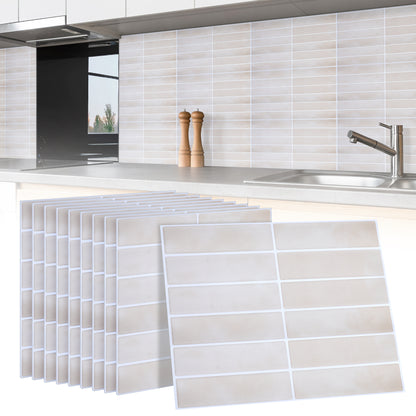 10 zelfklevende tegels - 29*22.9cm - Licht beige