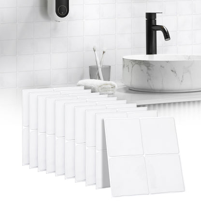 10 zelfklevende tegels - 23*23cm - Wit