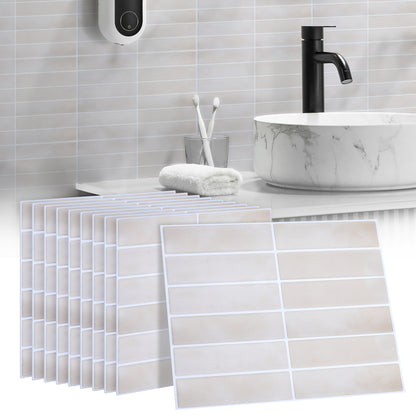 10 zelfklevende tegels - 29*22.9cm - Licht beige