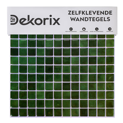 10 zelfklevende tegels - 23.5*23.5cm - Groen