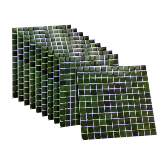 10 zelfklevende tegels - 23.5*23.5cm - Groen