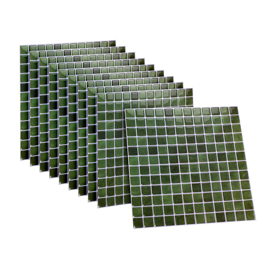 10 zelfklevende tegels - 23.5*23.5cm - Groen