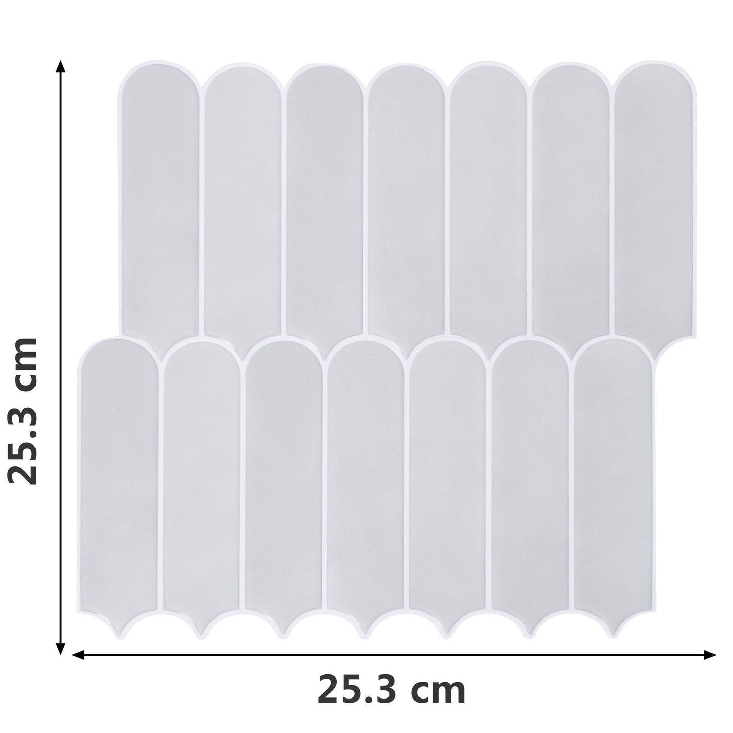 10 zelfklevende tegels - 25.3*25.3cm - Grijs