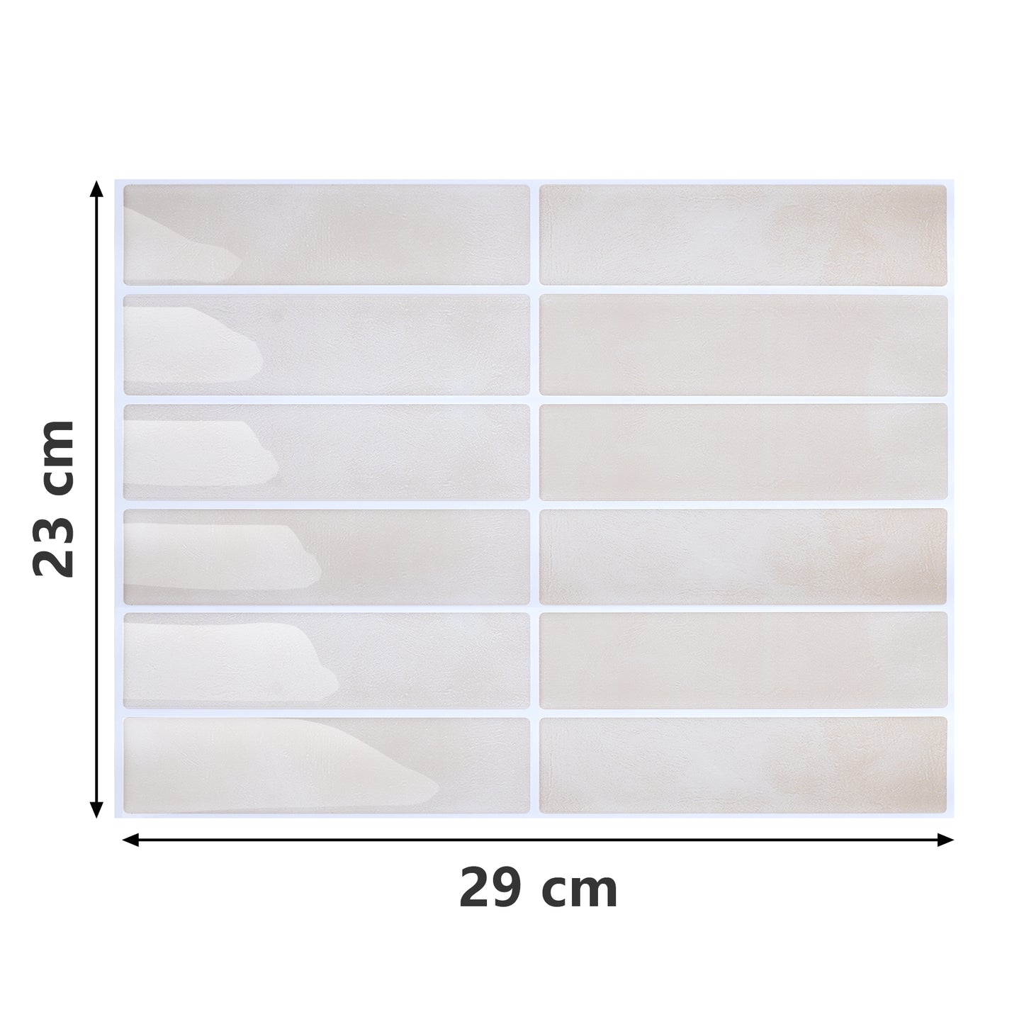 10 zelfklevende tegels - 29*22.9cm - Licht beige