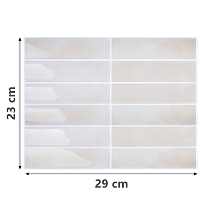 10 zelfklevende tegels - 29*22.9cm - Licht beige