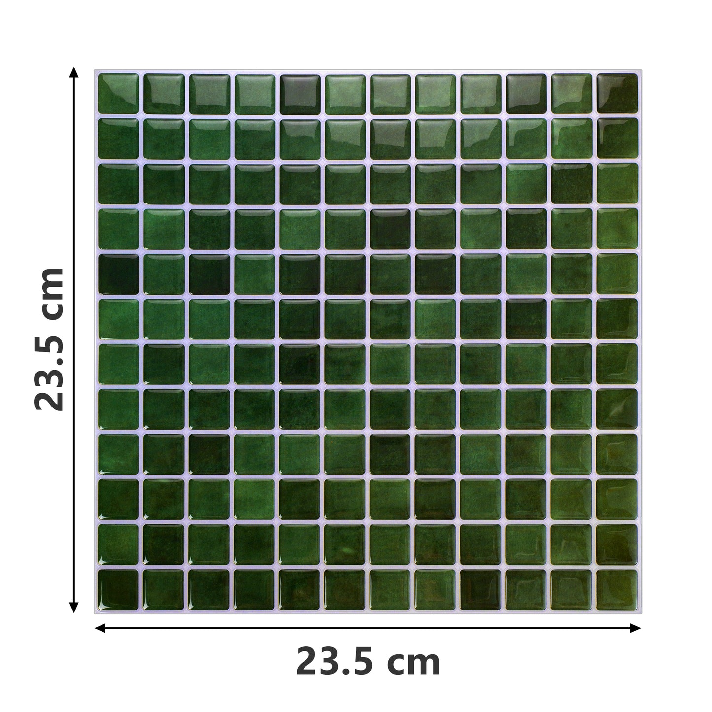 10 zelfklevende tegels - 23.5*23.5cm - Groen
