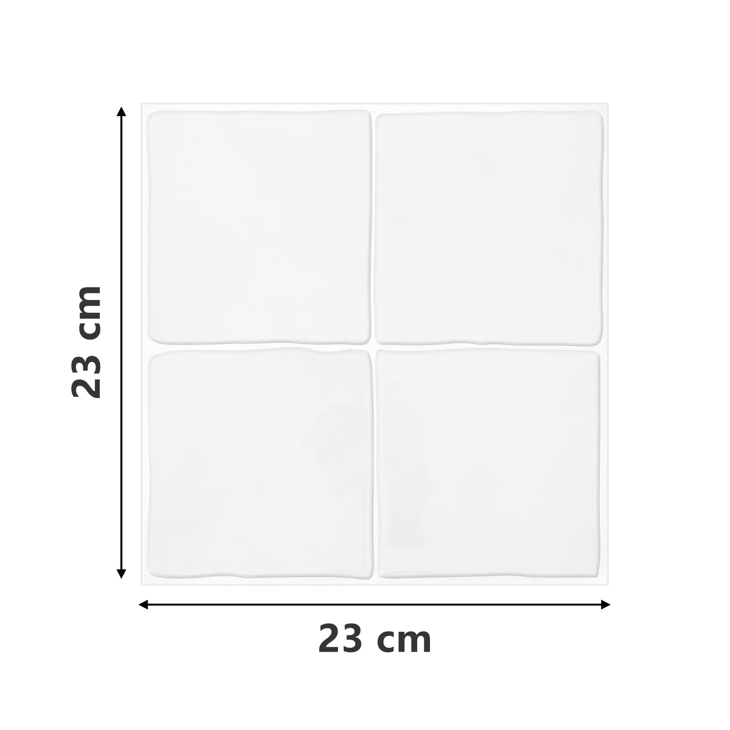 10 zelfklevende tegels - 23*23cm - Wit