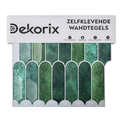 10 zelfklevende tegels - 25.3*25.3cm - Groen