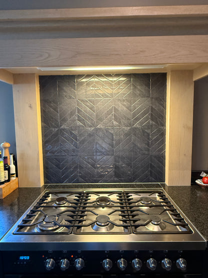 10 zelfklevende tegels - 29*23cm - Zwart