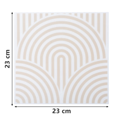 10 zelfklevende tegels - 23*23cm - Wit/Beige