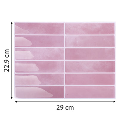 10 zelfklevende tegels - 29*22.9cm - Roze