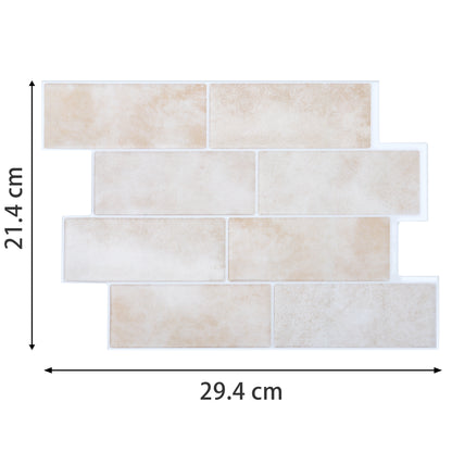 10 zelfklevende tegels - 29.4*21.4cm - Licht beige