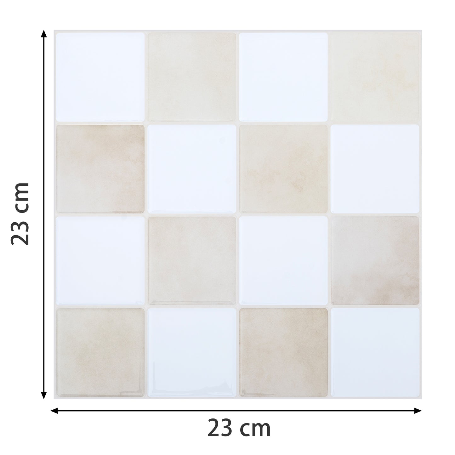 Plaktegels wit/goud 23×23 cm – zelfklevende tegels van Dekorix
