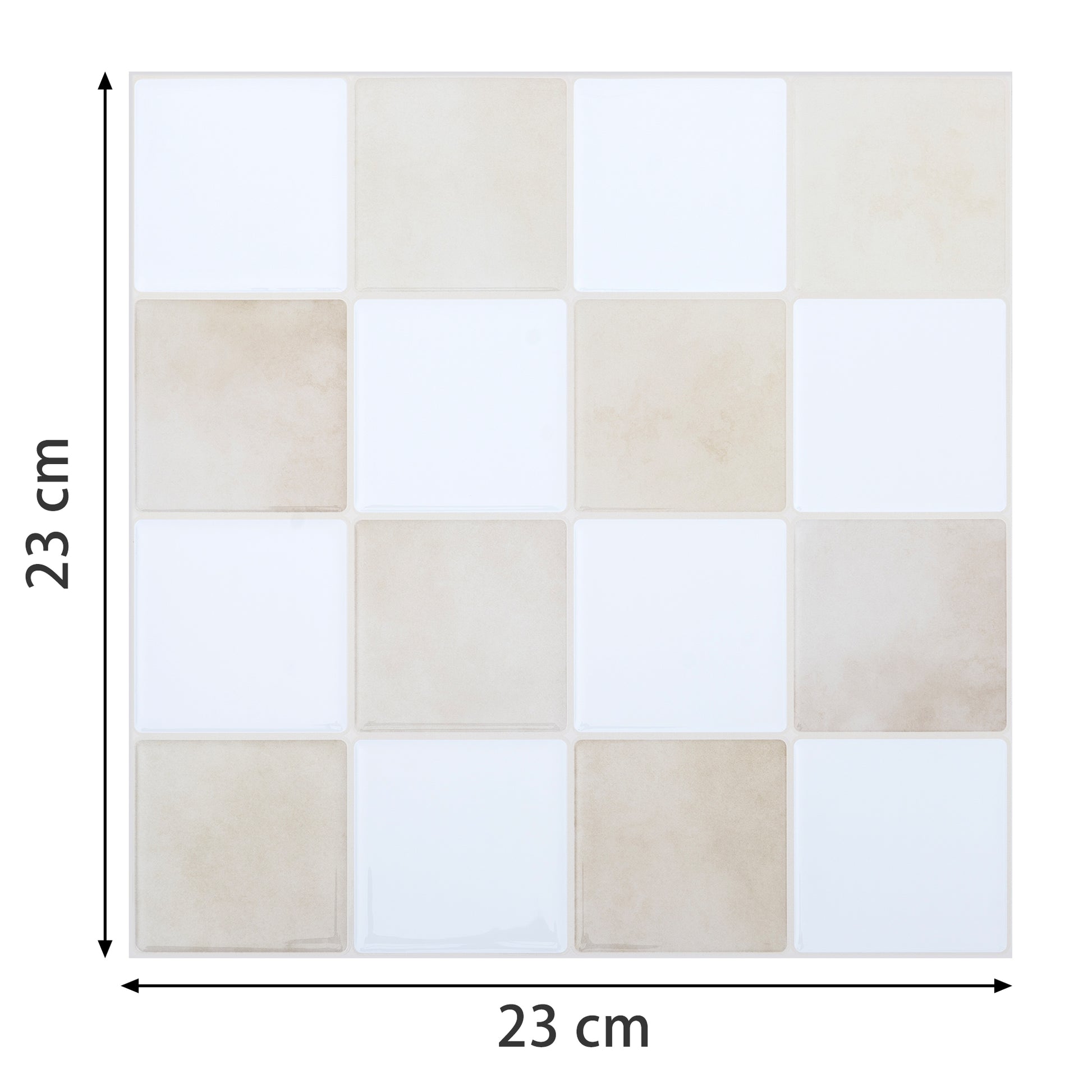 Plaktegels wit/goud 23×23 cm – zelfklevende tegels van Dekorix