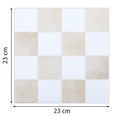 Plaktegels wit/goud 23×23 cm – zelfklevende tegels van Dekorix