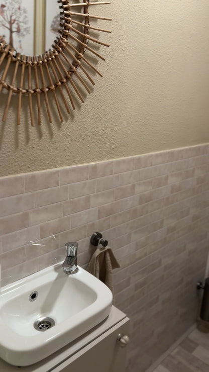 10 zelfklevende tegels - 29.4*21.4cm - Licht beige